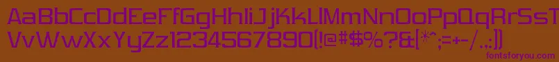 VibrocentricRegular Font – Purple Fonts on Brown Background