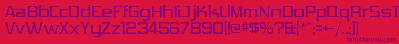 VibrocentricRegular Font – Purple Fonts on Red Background