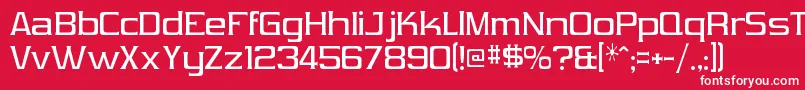 フォントVibrocentricRegular – 赤い背景に白い文字