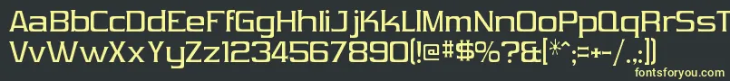 VibrocentricRegular Font – Yellow Fonts on Black Background