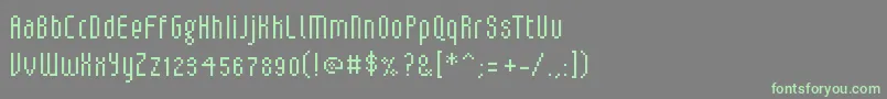 V5loxical-fontti – vihreät fontit harmaalla taustalla