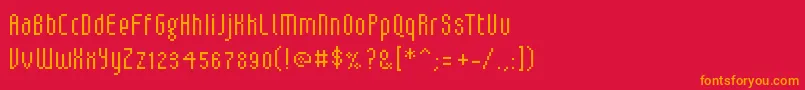 V5loxical Font – Orange Fonts on Red Background