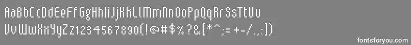 V5loxical Font – White Fonts on Gray Background