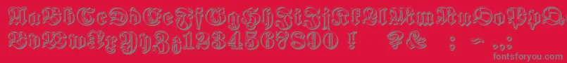 ProclamateRibbonHeavy Font – Gray Fonts on Red Background