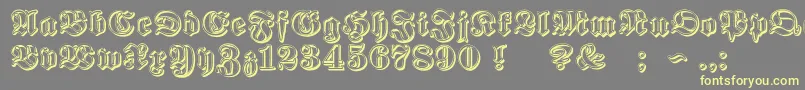 ProclamateRibbonHeavy Font – Yellow Fonts on Gray Background