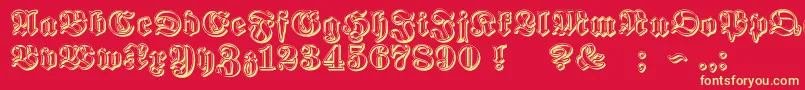 ProclamateRibbonHeavy Font – Yellow Fonts on Red Background