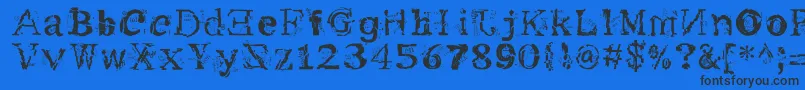 Me Font – Black Fonts on Blue Background