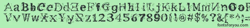 Me Font – Black Fonts on Green Background