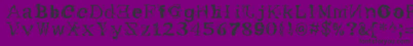 Me-fontti – mustat fontit violetilla taustalla