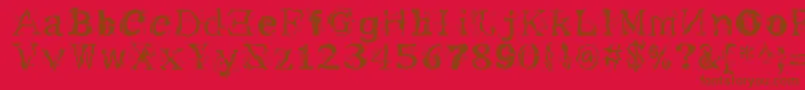 Me Font – Brown Fonts on Red Background