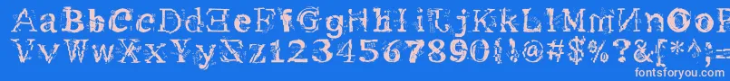 フォントMe – ピンクの文字、青い背景
