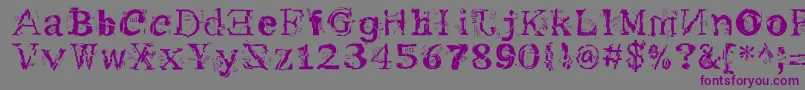 Me Font – Purple Fonts on Gray Background