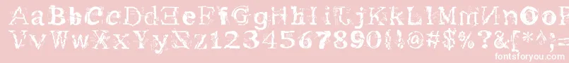 Me-fontti – valkoiset fontit vaaleanpunaisella taustalla