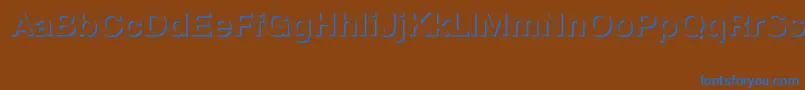 PragmaticashadowcttBold Font – Blue Fonts on Brown Background