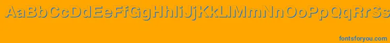 PragmaticashadowcttBold-fontti – siniset fontit oranssilla taustalla