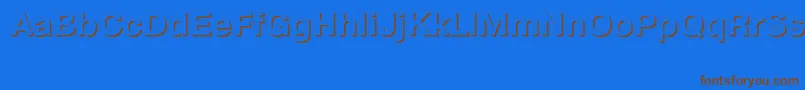 PragmaticashadowcttBold Font – Brown Fonts on Blue Background
