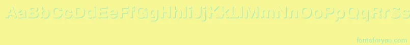 Police PragmaticashadowcttBold – polices vertes sur fond jaune