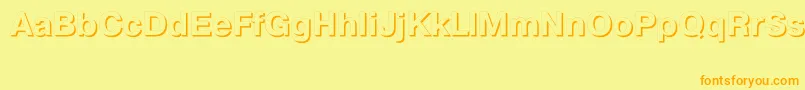 PragmaticashadowcttBold Font – Orange Fonts on Yellow Background