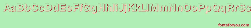 PragmaticashadowcttBold Font – Red Fonts on Green Background