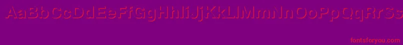 フォントPragmaticashadowcttBold – 紫の背景に赤い文字