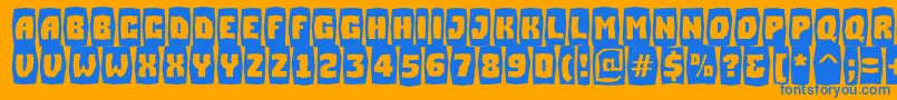 ASimplercmbrkBold Font – Blue Fonts on Orange Background