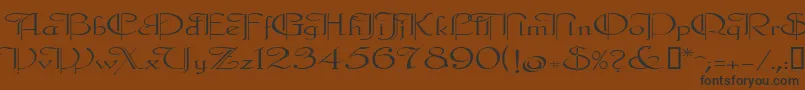 Galecler Font – Black Fonts on Brown Background