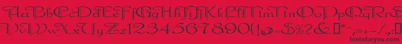 Galecler Font – Black Fonts on Red Background