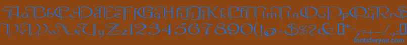 Galecler Font – Blue Fonts on Brown Background