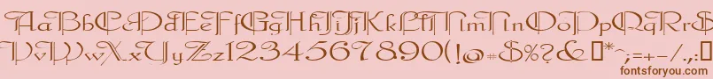 Galecler Font – Brown Fonts on Pink Background