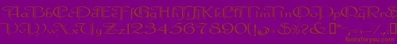 Galecler Font – Brown Fonts on Purple Background