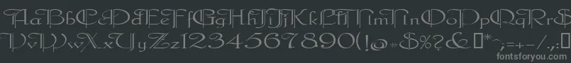 フォントGalecler – 黒い背景に灰色の文字