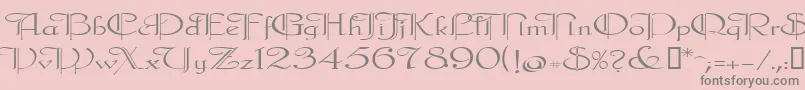 fuente Galecler – Fuentes Grises Sobre Fondo Rosa