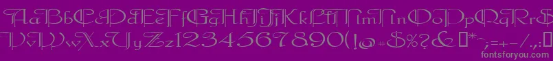 Galecler Font – Gray Fonts on Purple Background