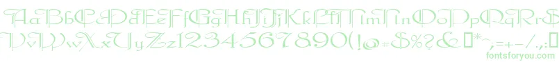 Galecler Font – Green Fonts on White Background