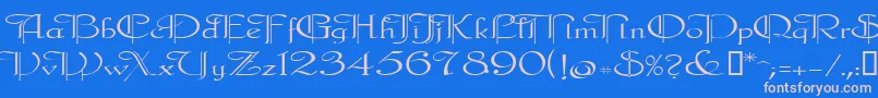 Шрифт Galecler – розовые шрифты на синем фоне