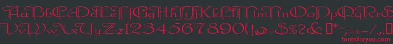 Galecler Font – Red Fonts on Black Background