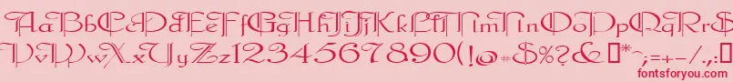 Шрифт Galecler – красные шрифты на розовом фоне