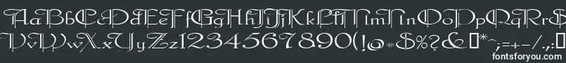 フォントGalecler – 黒い背景に白い文字