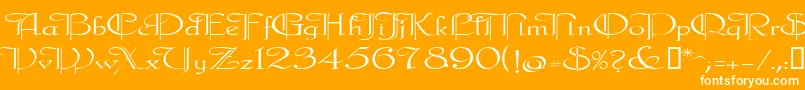 Шрифт Galecler – белые шрифты на оранжевом фоне