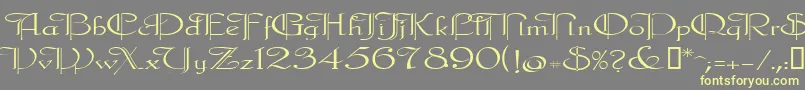 Galecler Font – Yellow Fonts on Gray Background