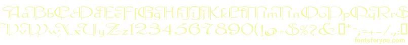 Шрифт Galecler – жёлтые шрифты