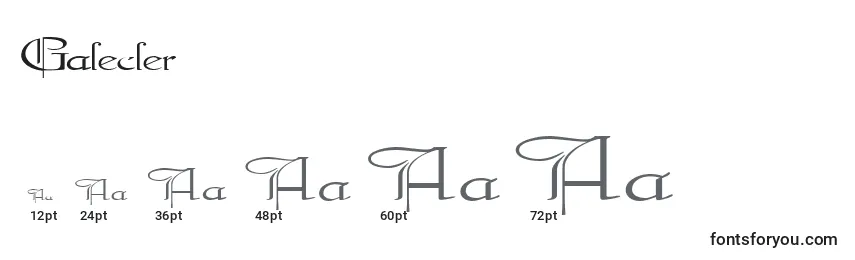 Galecler Font Sizes