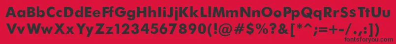 FuturaBoldRegular Font – Black Fonts on Red Background
