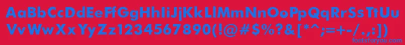 FuturaBoldRegular Font – Blue Fonts on Red Background