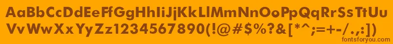 FuturaBoldRegular Font – Brown Fonts on Orange Background