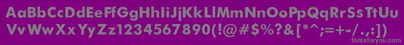 FuturaBoldRegular Font – Gray Fonts on Purple Background