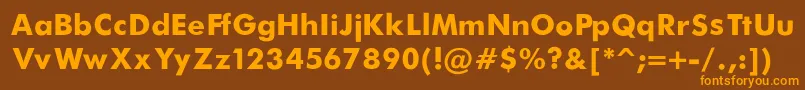 FuturaBoldRegular Font – Orange Fonts on Brown Background