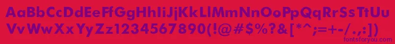 FuturaBoldRegular Font – Purple Fonts on Red Background