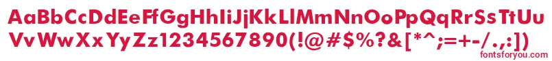 FuturaBoldRegular Font – Red Fonts on White Background
