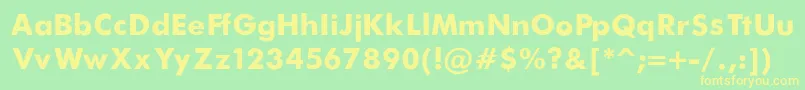 FuturaBoldRegular Font – Yellow Fonts on Green Background